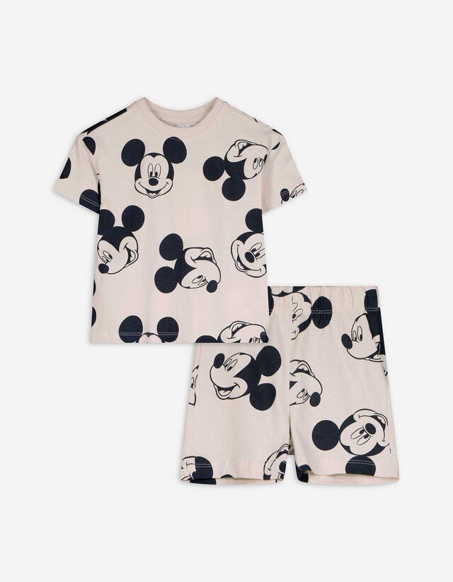 Set van T-shirt en broek - Mickey Mouse - wit