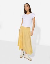 Klostuotas sijonas - Klostės - sviesiai geltonas