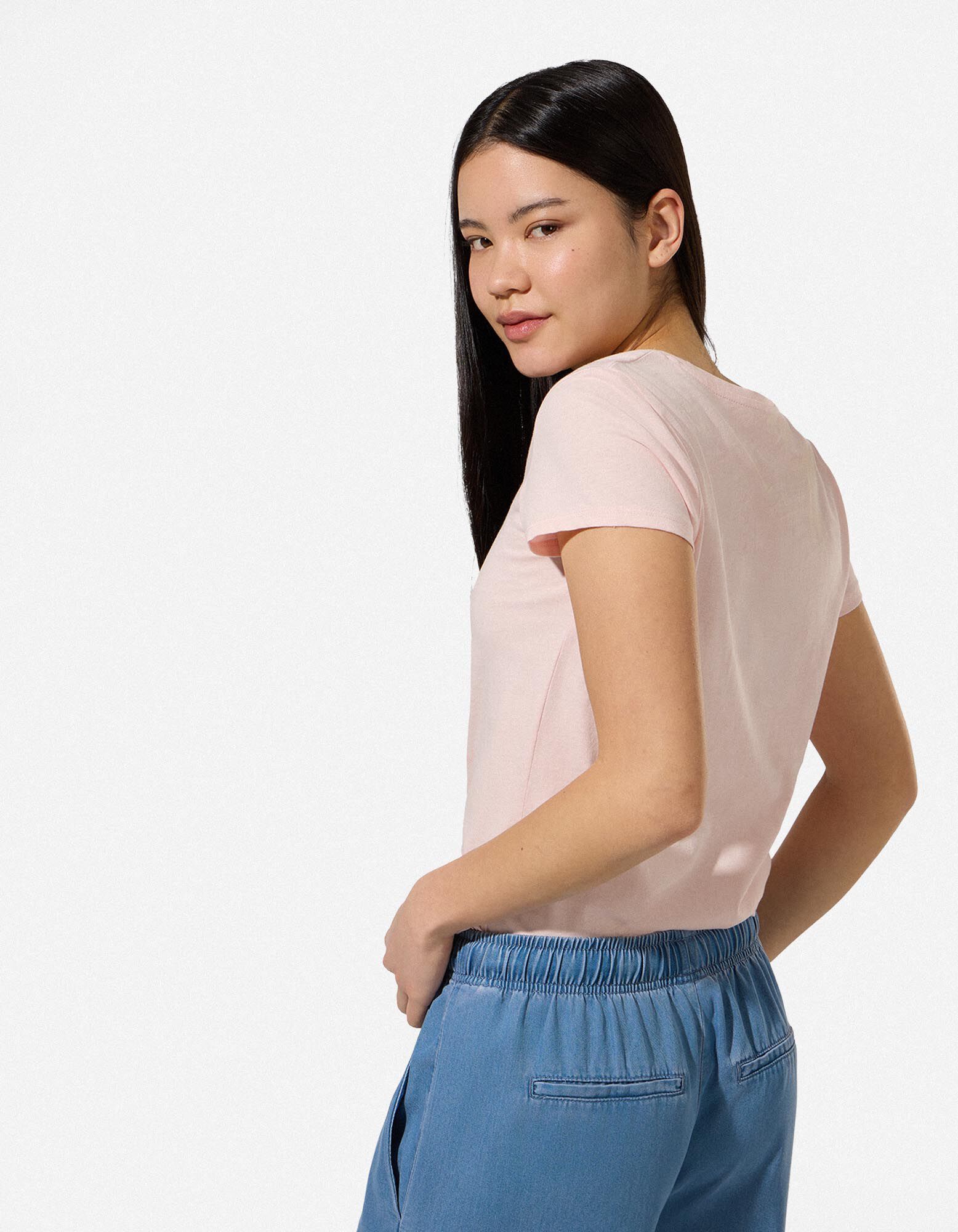 T-Shirt - Glitzerprint - Rosa