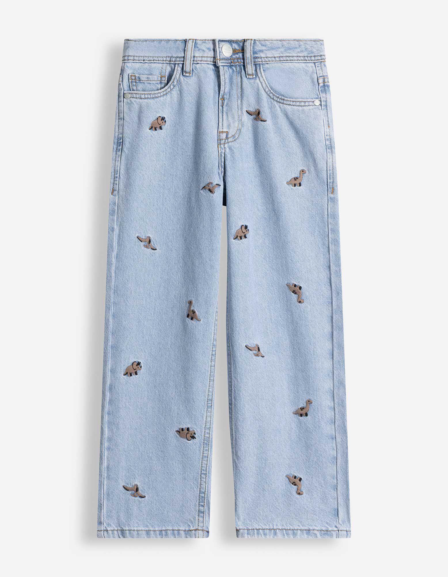 Jeans - Stickerei - Hellblau