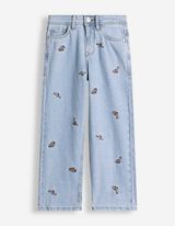 Jeans - Stickerei - Hellblau