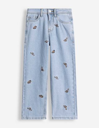 Jeans - Stickerei - Hellblau