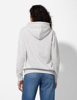 Hoodie - Spitzenbesatz - grau