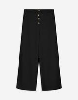 Pantaloni - Effetto lino - nero