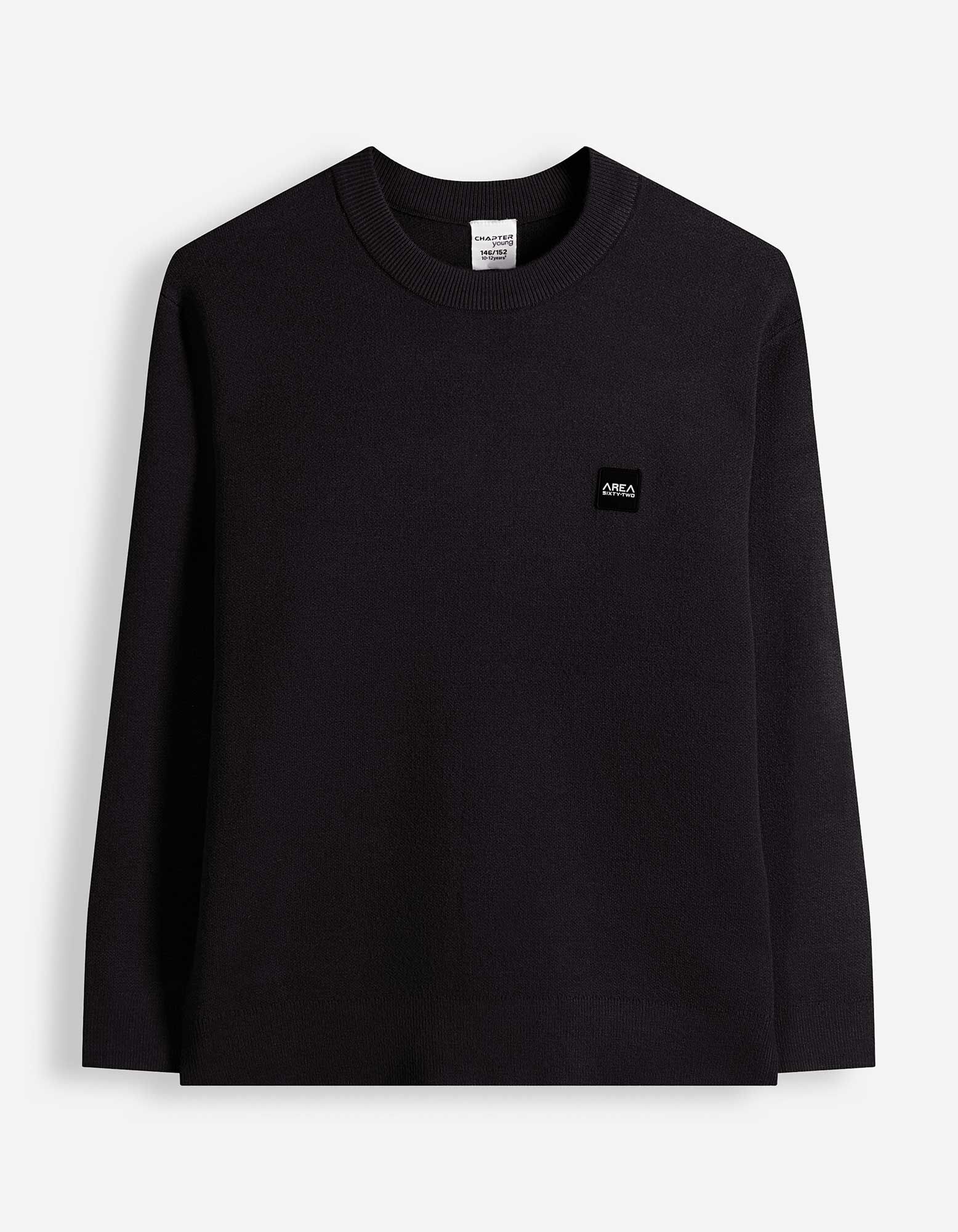 Strickpullover - Loose Fit - Schwarz
