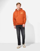 Trikotažinis megztinis - Nugaros raštas - oranzinis