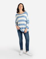 Pullover - Viskoosisegu - helesinine