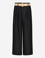 Pantaloni culotte - Misto viscosa - nero