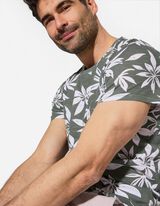 T-Shirt - Allover-Print - wei&szlig;