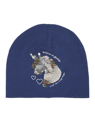 M&auml;dchen Beanie mit Wendepailletten