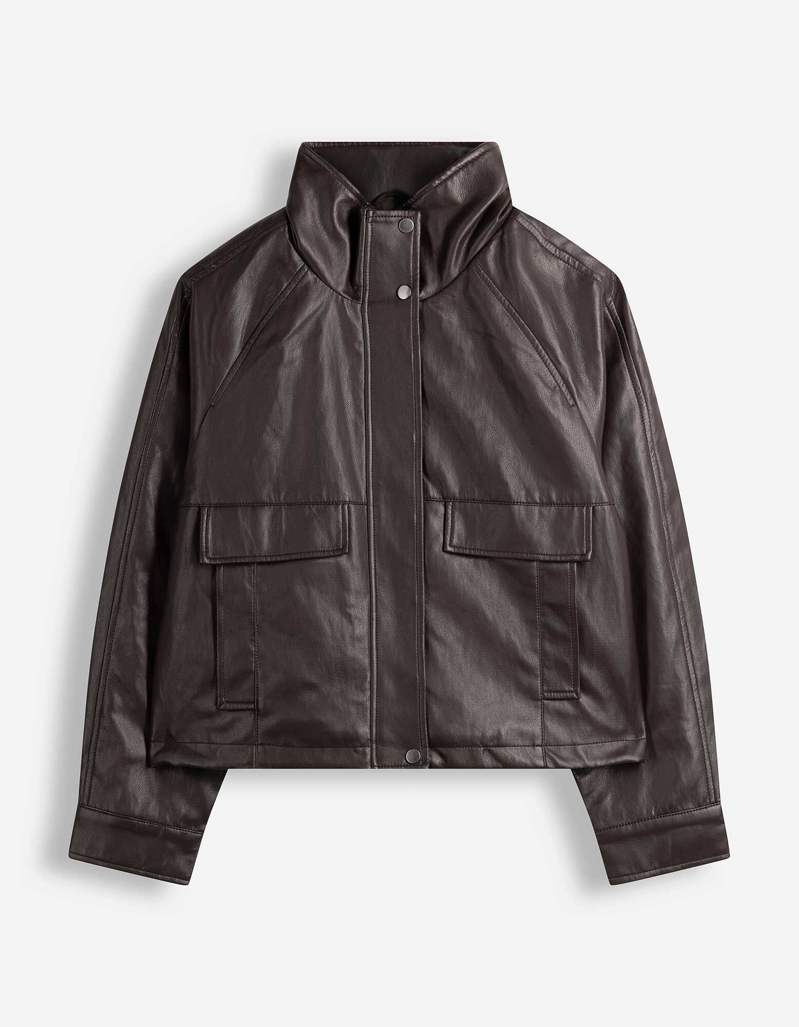 Blouson - Kunstleder - Dunkelbraun