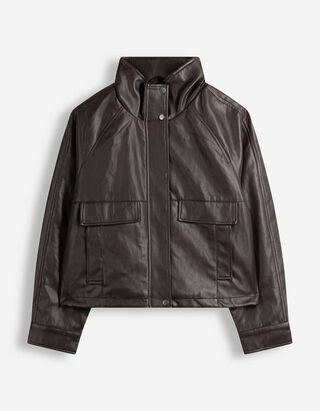 Blouson - Kunstleder - Dunkelbraun
