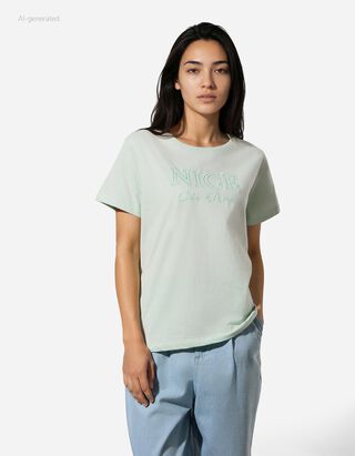 T-Shirt - Stickereien - t&uuml;rkis