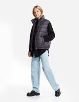 Dygsniuota liemenė - Relax Fit - tamsiai pilkas