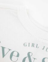 Bluză de trening - Imprimare frontală - Alb