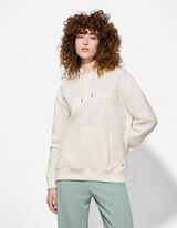 Kapuutsiga dressipluus - kapuuts - valge