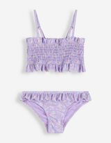 Set aus Bikinitop und Bikinislip - Allover-Print - lila