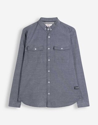 Hemd - Cord - blau