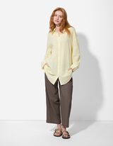 Culotte - Leinen-Mix - hellbraun