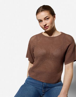 Pullover - Oversized Fit - braun