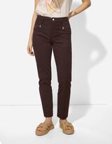 Hlače - Enobarvno - temno rjava