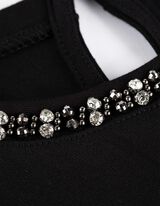 Jurk - Siersteentjes - zwart