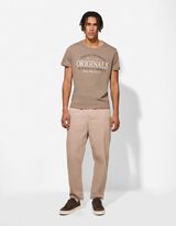 T-Shirt - Print - hellbraun