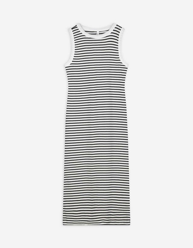 Midikleid - Seitenschlitz - weiß