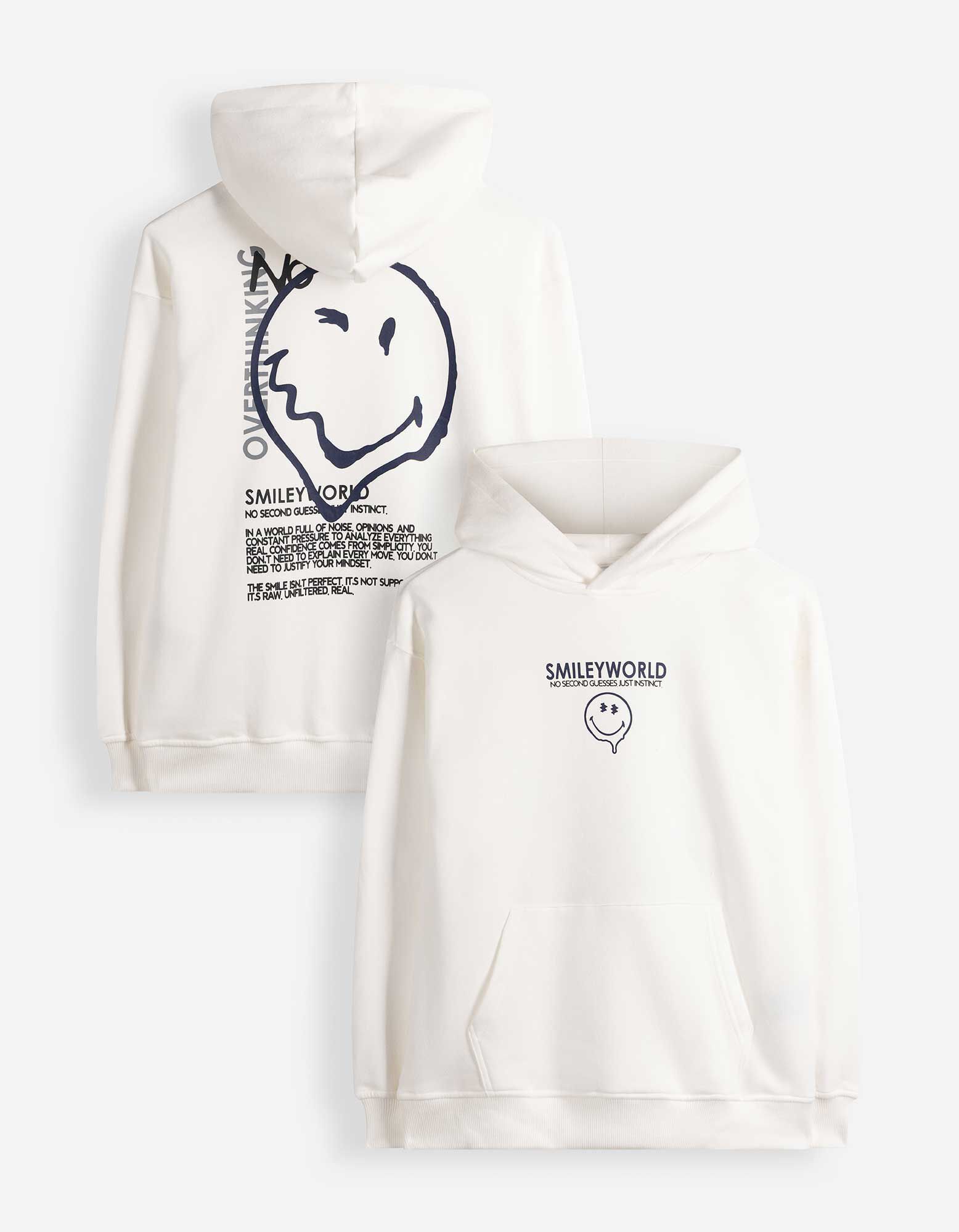 Hoodie - SmileyWorld&reg; - Off-White