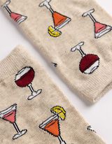 Socken - Allover-Muster - beige