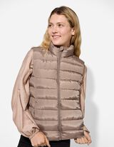 Steppweste - einfarbig - hellbraun