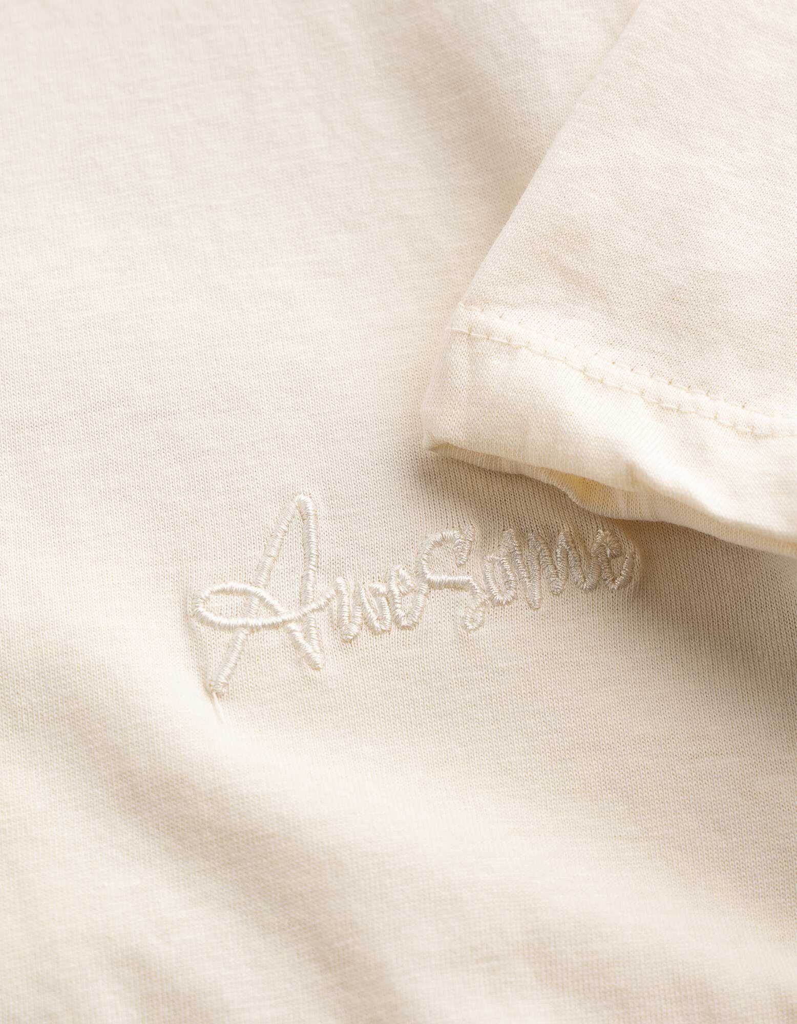 T-shirt - Borduursels - Lichtgeel