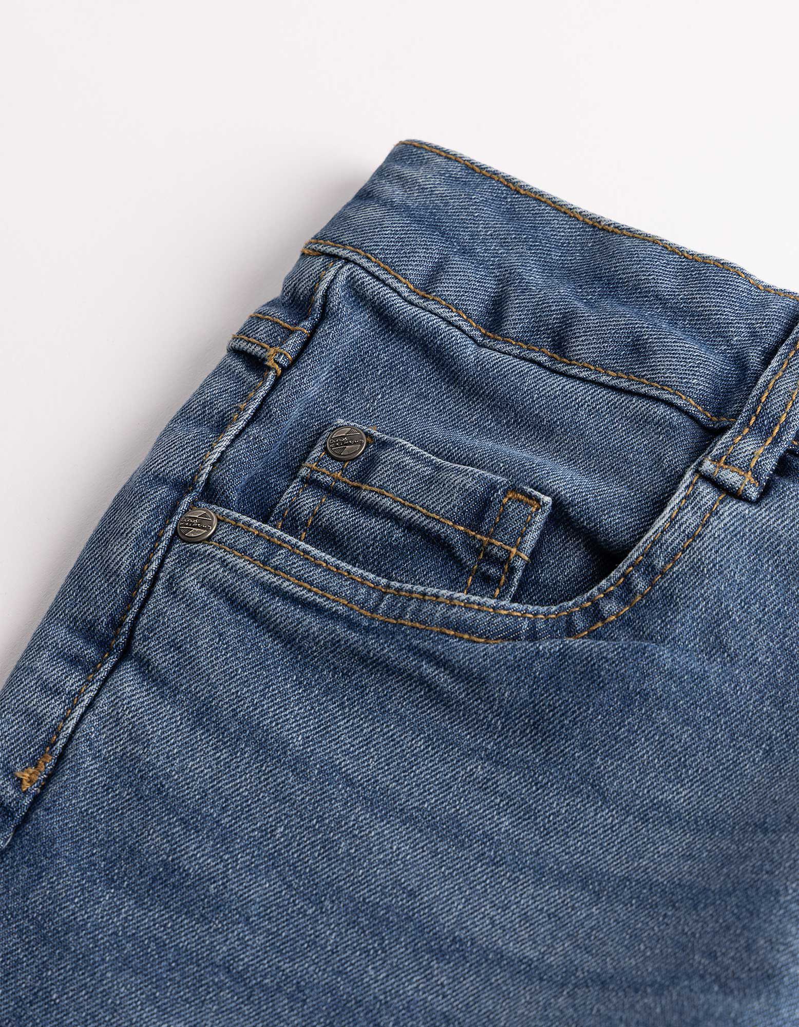 Dž&iacute;nov&eacute; &scaron;ortky - středně modr&yacute; denim - modra