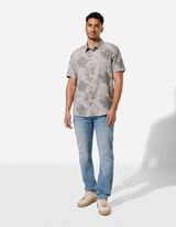 Chemise - Aspect lin - taupe