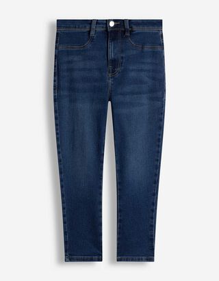 Kalhoty capri - Velmi přil&eacute;hav&yacute; střih Skinny Fit - tmave modra