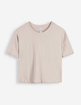 Pyžamov&yacute; set trička a &scaron;ortek - Jednobarevn&eacute; - b&eacute;žov&aacute;