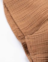 Blusa - Scollo a V - marrone chiaro