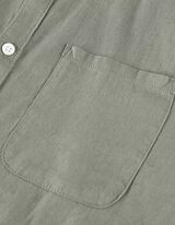 Košulja - Mješavina lana - tamno zelena