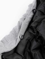 Bikerjacke - Abnehmbare Kapuze - dunkelgrau