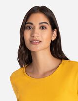 Maglia a manica lunga - Misto cotone - giallo scuro