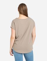 Tricou - M&acirc;neci supradimensionate - Bej