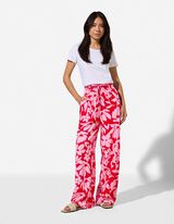 Pantalon palazzo - Viscose - Rouge