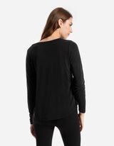 Langarmshirt - Atmungsaktiv - schwarz