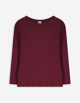 Langarmshirt - Jersey - dunkelrot