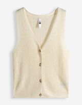 Stricktop - Knopfleiste - wei&szlig;