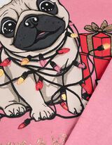 Langarmshirt - Frontprint - pink