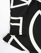 bluzka koszulowa - dekolt w serek - czarny