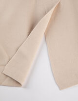 Pikk kardigan - peale&otilde;mmeldud taskud - valge