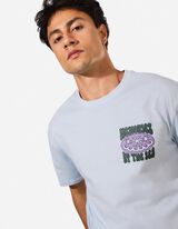 T-Shirt - R&uuml;ckenprint - hellblau