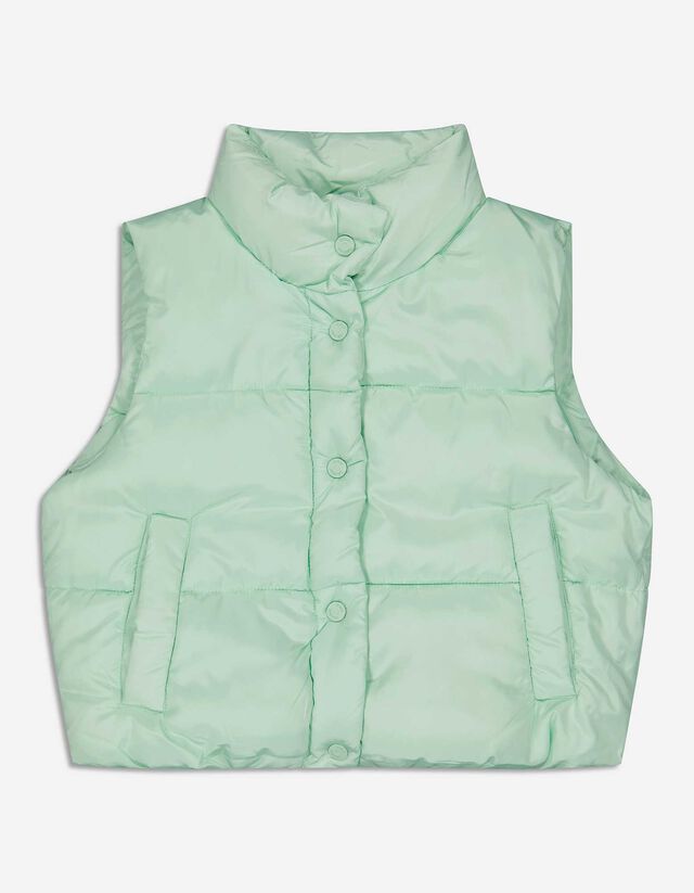 Gilet trapuntato - Tasche interne - verde chiaro